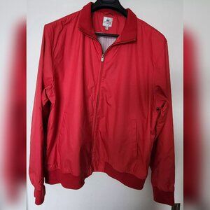 Peter Millar Men's Red Windbreaker Golf Jacket Full-Zip Long Sleeve Size XL